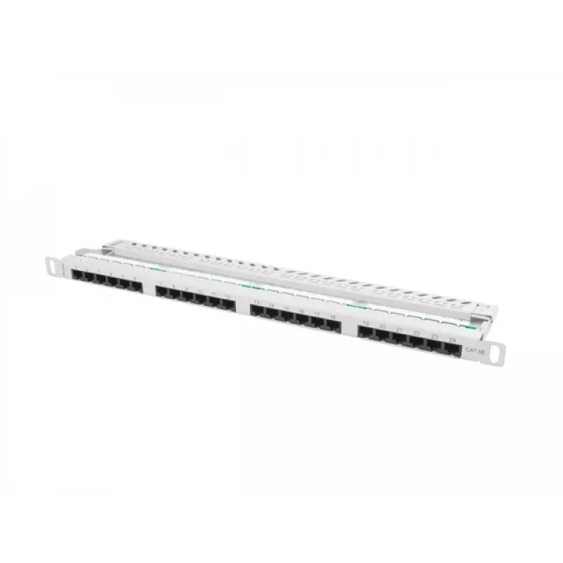 Pataisų skydelis Lanberg PPU5-0024-S 24 prievadų Cat5e 0,5U 19 inch