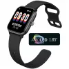 Beafon SmartWatch 201 (201_EU001BS) išmanusis laikrodis, kvadrato formos, juoda-sidabro spalvos