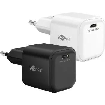 Goobay USB-C PD GaN greitasis įkroviklis Nano 20 W juodas - 1x maitinimo jungtis (76690)