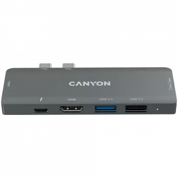Canyon DS-5 USB 2.0 Type-C pilka SD kortelių skaitytuvas 60 Hz