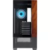 Cooler Master Elite 690 PC korpusas, Midi bokštas, ATX, grūdintas stiklas - 4x ARGB ventiliatorius, medis, juoda