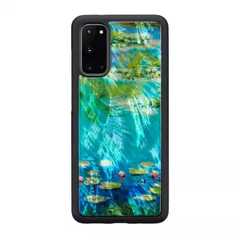 Apsauginis dėklas iKins Samsung Galaxy S20 – Juodosios vandens lelijos dizainas