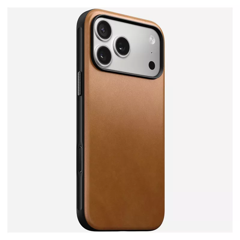 Nomad Modern Leather Case dėklas iPhone 17 Pro Max, 17,5 cm (6,9 colio), Tan, oda + PC/TPU
