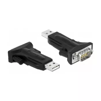 Serijinis kabelis DeLOCK 66286 USB Type-A – DB-9, juodas, 0,8 m