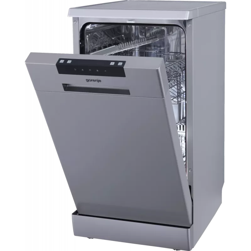 Indaplovė Gorenje GS522E10S, energijos klasė E, laisvai pastatoma, plotis 45 cm, 10 komplektų, pilka