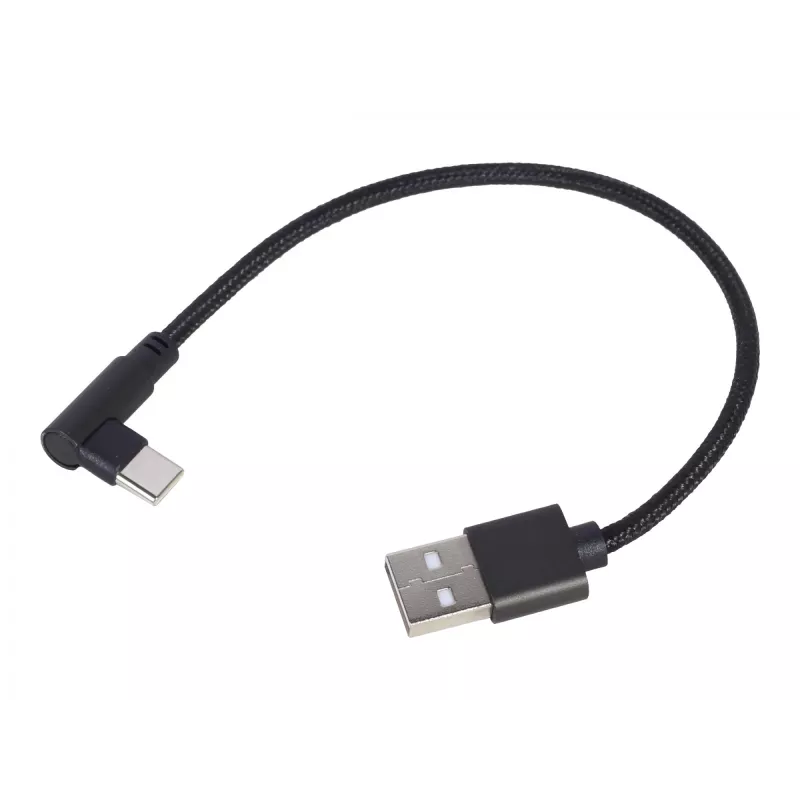 USB 2.0 laidinis kabelis USB-A (kampinis) į USB-C, 0,2 m, GEMBIRD CC-USB2-AMCML-0.2M