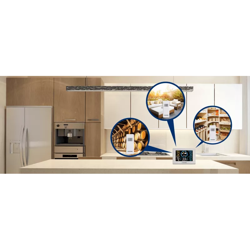 Oro stotis BLAUPUNKT WS40WH belaidė vidaus/lauko temperatūros ir drėgmės stebėjimo sistema