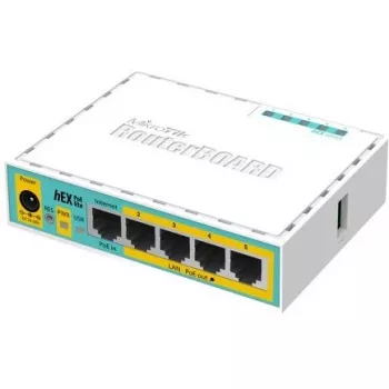 Mikrotik hEX PoE lite maršrutizatorius Fast Ethernet baltas