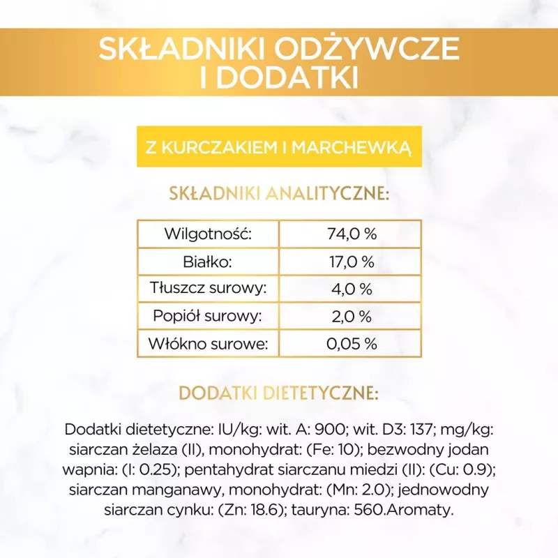 GOURMET GOLD - Sūrus pyragas su vištiena ir morkomis 85g