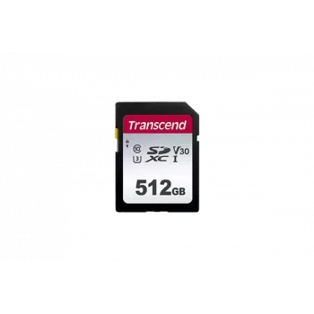 Transcend 300S SDXC UHS-I atminties kortelė – 512 GB, V30 / U3 / Class 10 (TS512GSDC300S)