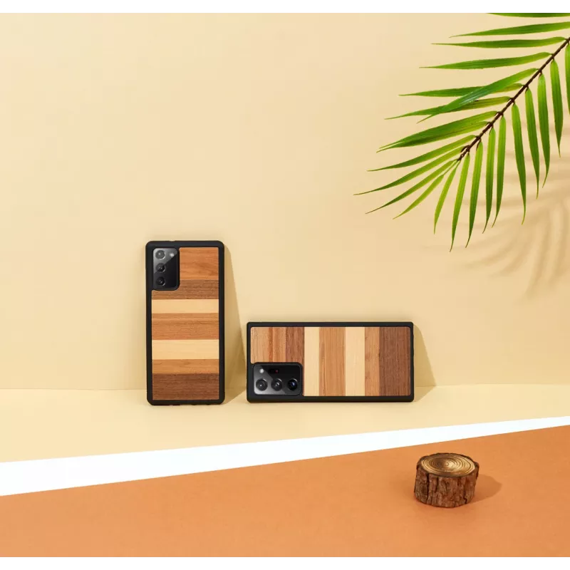 Apsauginis dėklas Samsung Galaxy Note 20 „man and wood“ – juodas
