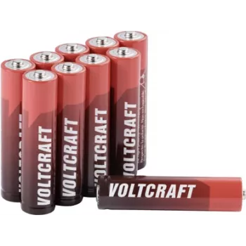 VOLTCRAFT Industrial LR03 Micro (AAA) baterija, šarminė-manganinė, 1350 mAh, 1,5 V, 10 vnt. (VC-14066390)