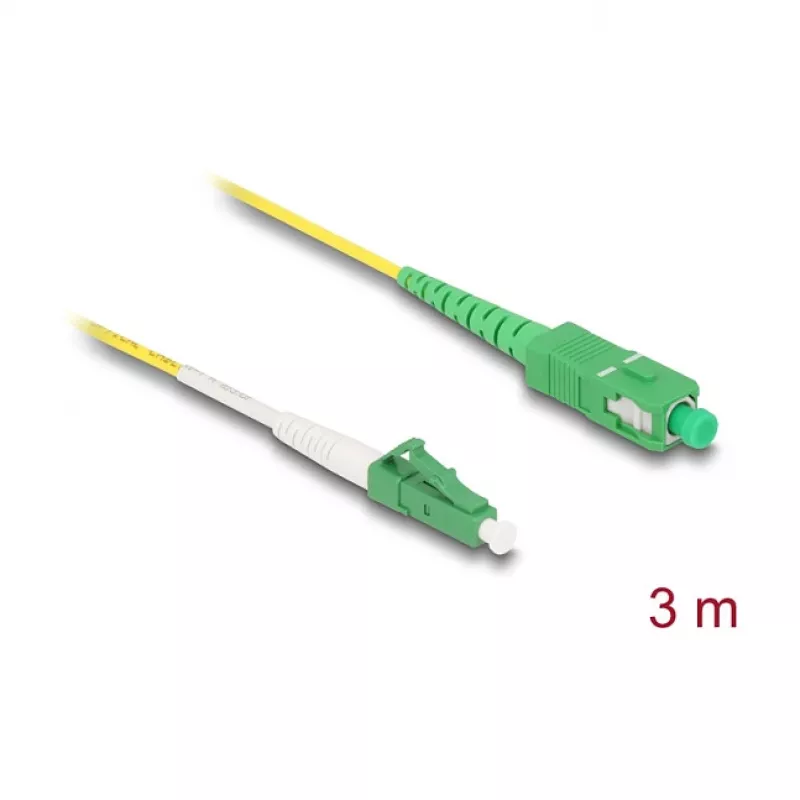 DeLOCK 83862 InfiniBand / šviesolaidinis kabelis 3 m LC SC geltonas