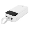 Powerbank SAVIO BA-11 Li-Ion 30000 mAh, 3,7 V, USB-C x2, baltas