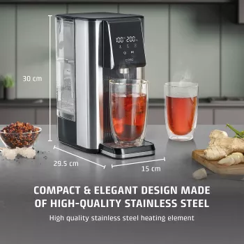 Greitai verdančio vandens dozatorius Caso Turbo HW 620 | 2600 W | 2,5 L | Juodas/Nerūdijantis plienas