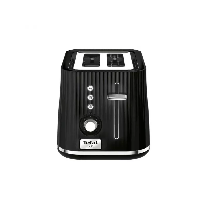 Skrudintuvas Tefal Loft 2S TT761838 — 2 griežinėliai, 7 rudumo lygiai, atšildymas/pašildymas, išimamas trupinių padėklas, juodas