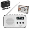 Nešiojamas skaitmeninis radijas Adler AD 1907 – AM/FM, skaitmeninis imtuvas, žadintuvas, USB-C, 600 mAh baterija, LCD, 20 išankstinių stočių, teleskopinė antena