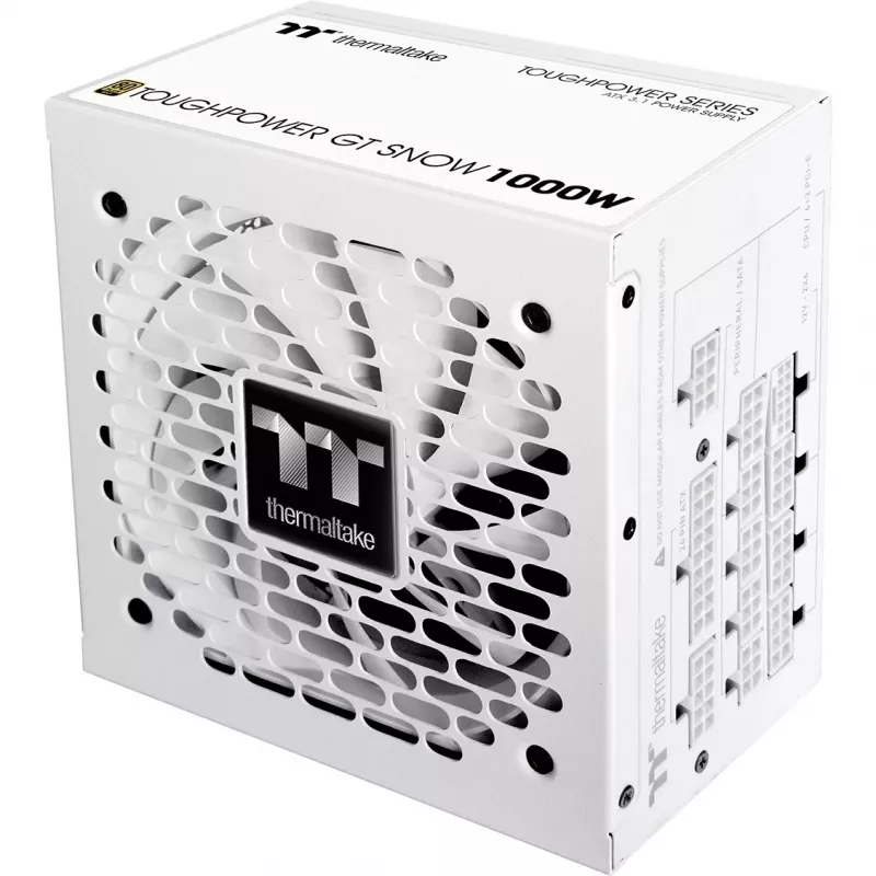 Maitinimo blokas THERMALTAKE Toughpower GT Snow 1000W ATX 24 kontaktų, 80 PLUS Gold, baltas, 120 mm ventiliatorius