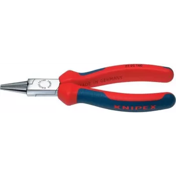 Replės smailianosės KNIPEX 22 05 140, chromo vanadžio plienas, plastmasė, mėlyna/raudona, 14 cm, 127 g
