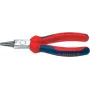 Replės smailianosės KNIPEX 22 05 140, chromo vanadžio plienas, plastmasė, mėlyna/raudona, 14 cm, 127 g