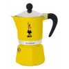 Moka puodas Bialetti Rainbow Black Yellow, 1 puodeliui