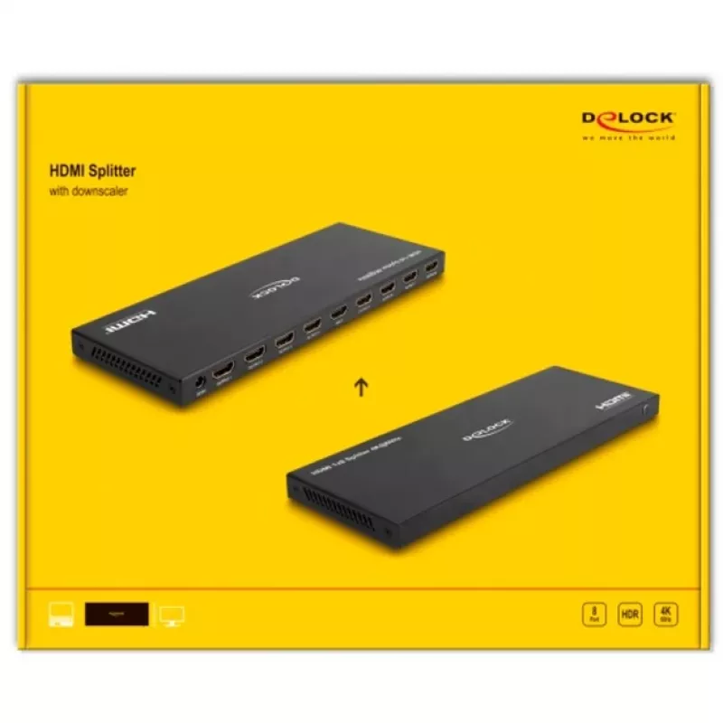 DeLOCK HDMI skirstytuvas 1x HDMI į 8x HDMI 4K 60 Hz