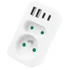 Maitinimo skirstytuvas MACLEAN MCE249 F/W – 2x kištukiniai lizdai (16A + 6A) ir 4x USB (2x A, 2x C PD 20W)