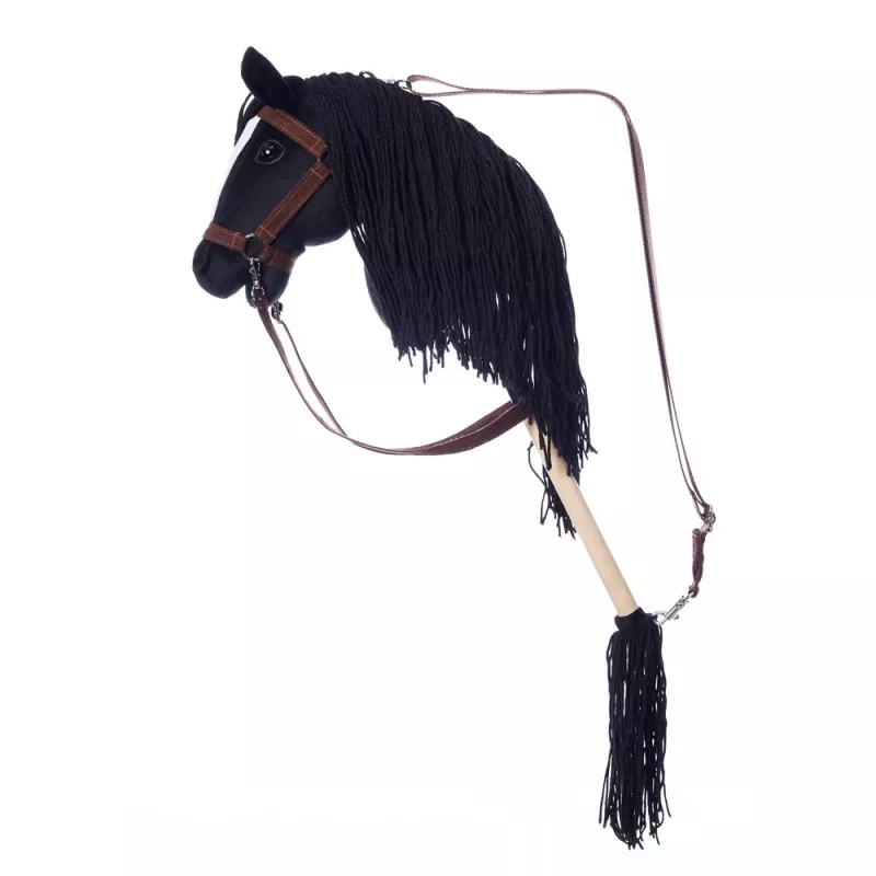Žaislinis arkliukas ant lazdos HOPPIHORSE Hobby Horse A3 juodas