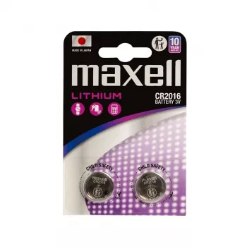 Monetinė baterija MAXELL CR2016 3 V, LiMnO2 vienkartinė, 90 mAh – 2 vnt. lizdinėje pakuotėje