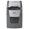 Popieriaus smulkintuvas REXEL Optimum AutoFeed+ 100X – 100 lapų automatinis padavimas, kryžminis pjovimas 4×28 mm, 34 L krepšelis, aliuminis