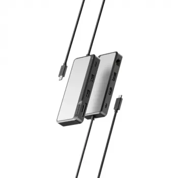 ALOGIC Fusion Pro AXIS USB-C dviejų ekranų dokas, laidinis USB 3.2 Gen 1, 100W maitinimo tiekimas