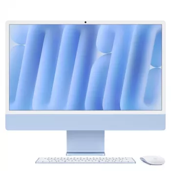 Apple iMac 24 inch Mėlyna/M4-10C CPU 10C GPU/16GB/256GB SSD/NK-ID-Vokiška/MM2/1Gb Ethernet