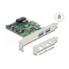 DeLOCK PCI Express x1 kortelė 2 x USB 3.2 Gen 1 Type-A + 1 x vidinis 19 kontaktų lizdas