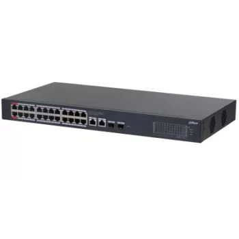 Dahua Technology CS4228-24GT-375 valdomas L2 gigabitinis Ethernet (10/100/1000) Power over Ethernet (PoE) jungiklis juodas