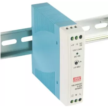 Maitinimo blokas MEAN WELL MDR-20-12 20W mėlynas baltas