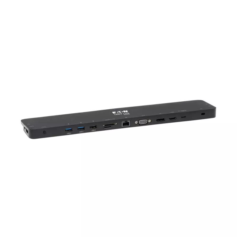 USB-C dokas, Trigubas ekranas - 4K HDMI & DP, VGA, USB 3.2 Gen 1, USB-A/C šakotuvas, GbE, 100W PD įkrovimas