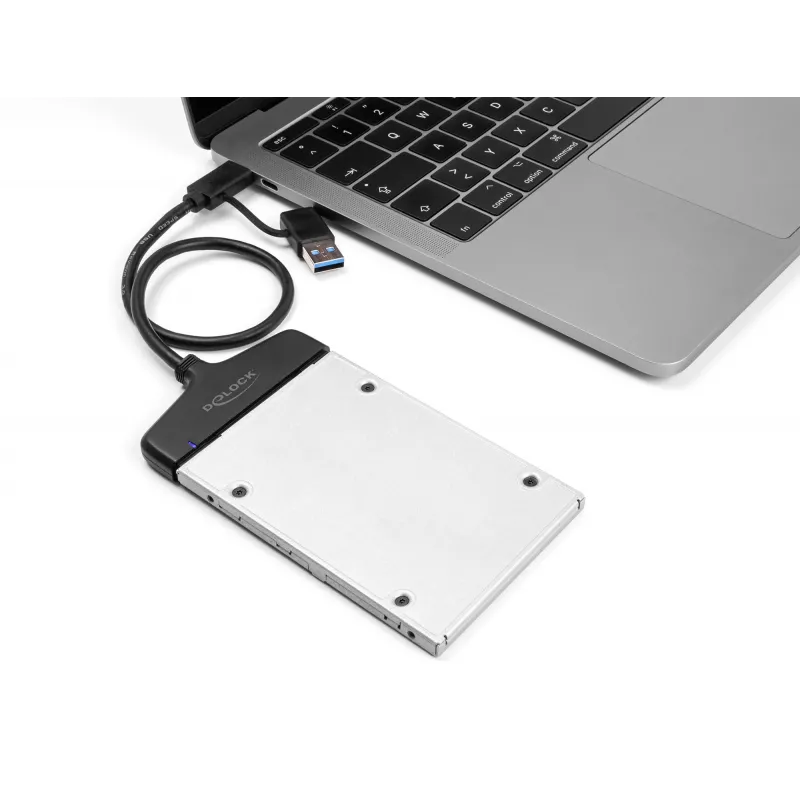 DeLOCK USB į SATA keitiklis 6 Gb/s USB Type-C Type-A 0,3m