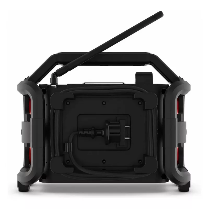 PerfectPro ROCKPRO RP2 darbo vietos radijas, DAB+/FM, 30 W, 4000 mAh akumuliatorius, juodas/raudonas