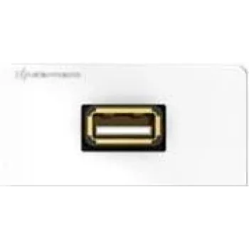Sieninis Click modulis Kindermann Design USB 1 modulis baltas RAL 9010