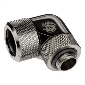 Adapteris 90° BitsPower Advanced Multi-Link G1/4 colio AG prie 16 mm OD kieto vamzdelio, pasukamas