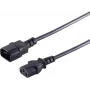 Maitinimo laidas IEC C13 – C14, 1 m, juodas, ShiverPeaks 60009-1.0