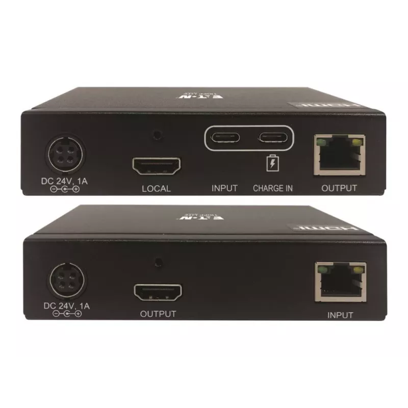 Eaton Tripp Lite Series USB-C į HDMI per Cat6 prailginimo rinkinys su KVM palaikymu, 4K 60Hz, 4:4:4, siųstuvas/imtuvas, USB, PoC, HDCP 2.2, iki 70 m, TAA
