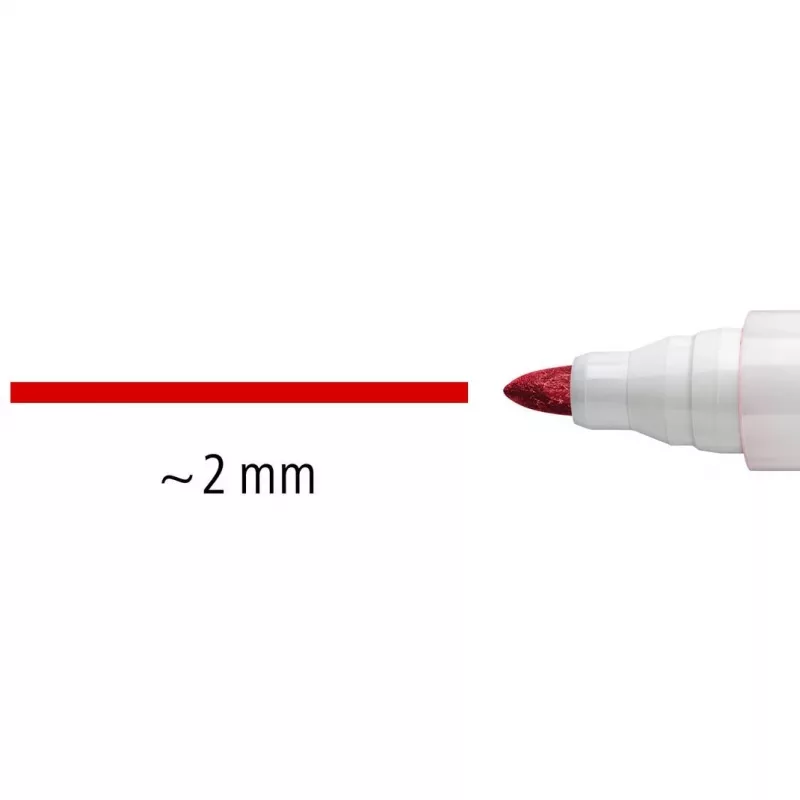 Markeris Staedtler Lumocolor 351 baltos lentos, 6 vnt., kulkos formos antgalis