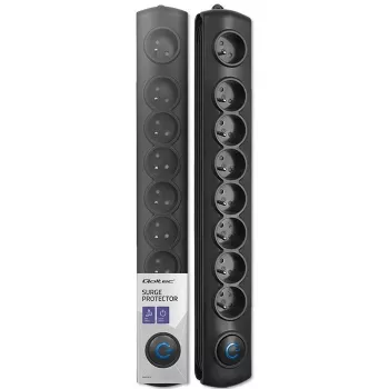 Qoltec 50113 apsauginis įtampos filtras 8 kištukiniai lizdai 230 V 1,8 m