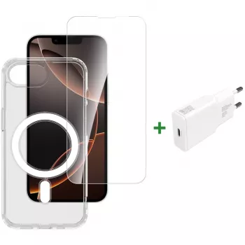 Pradinis rinkinys iPhone SE (4th Gen) 4smarts 541359 Skaidrus Baltas 9H Stiklas
