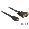 Vaizdo kabelio adapteris DeLOCK 85655 3m HDMI A tipas DVI juodas