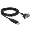 Serijinis kabelis DeLOCK 66281 juodas 1,8 m RS-232 USB Type-A