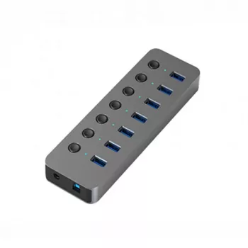 USB A 3.0 adapteris - 7 x USB 3.0 su jungikliais