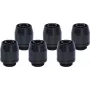 Alphacool HF sraigtinė jungtis TPV Metal - 12,7/7,6mm tiesi - Juoda - 6 vnt. rinkinys (17454)