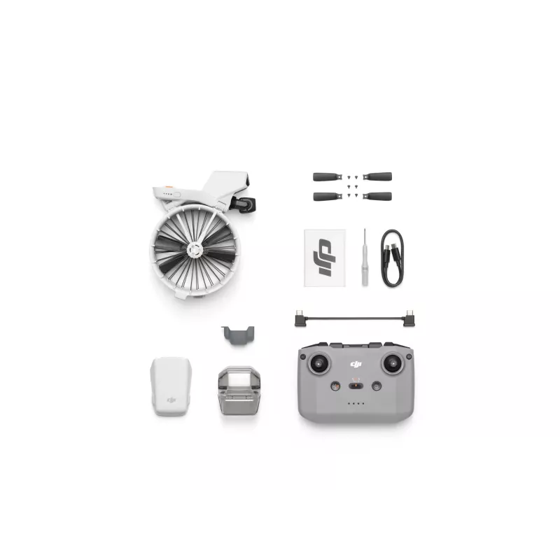 Dronas DJI Flip (RC-N3) 4 rotoriai, 48 MP kamera, 3840×2160 vaizdo įrašas, 3110 mAh baterija, juoda/balta